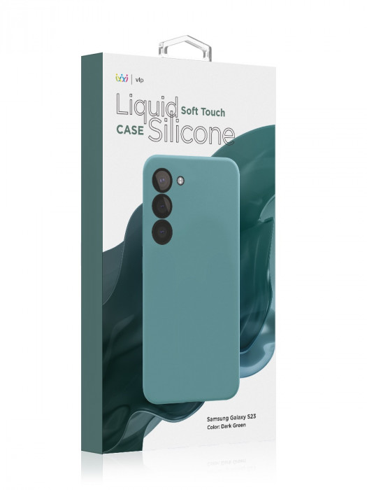 Чехол защитный VLP Silicone Case для Samsung Galaxy S23 темно-зеленый | Фото 3 из 4