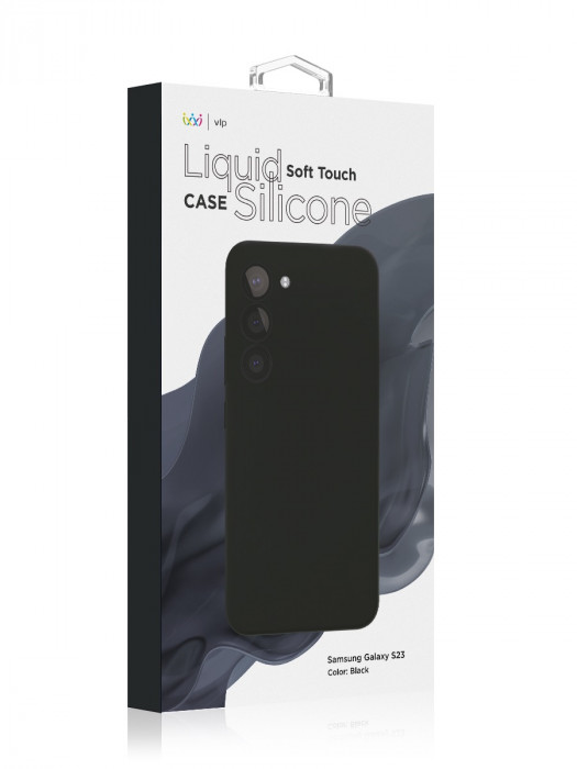 Чехол защитный VLP Silicone Case для Samsung Galaxy S23 черный | Фото 3 из 4