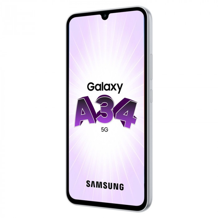 Смартфон Samsung Galaxy A34 5G 8/128GB Перламутр (Awesome Silver) | Фото 8 из 9