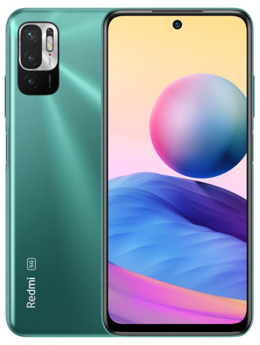Смартфон Xiaomi Redmi Note 10T 4/128GB Зеленое сияние (Aurora Green) EAC | Фото 1 из 6