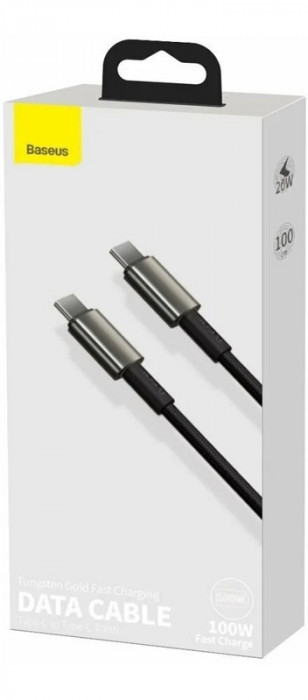 Кабель Baseus Fast Charging Type-C - Type-C 100W СATWJ-01 1м Черный | Фото 3 из 6