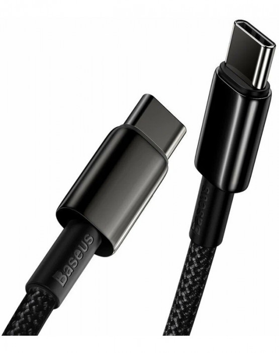 Кабель Baseus Fast Charging Type-C - Type-C 100W СATWJ-01 1м Черный | Фото 5 из 6