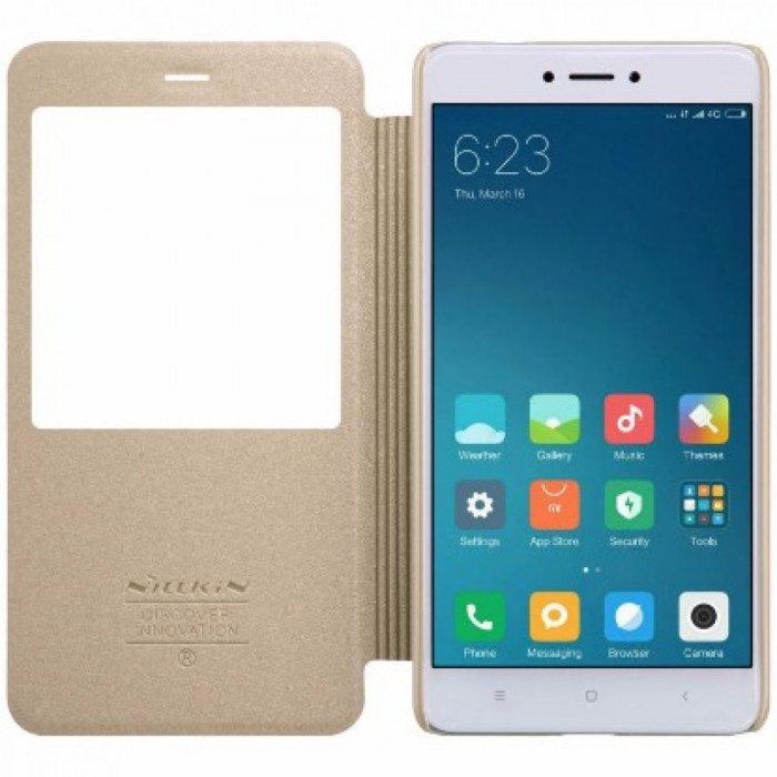 Чехол-книжка Nillkin для Xiaomi Redmi 4X Золотая | Фото 1 из 2