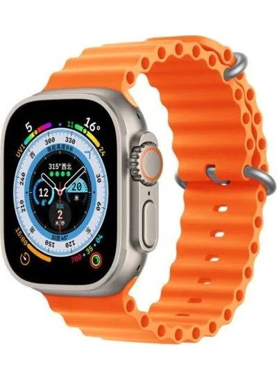 Ремешок для Apple Watch 42/44/45/49mm Ocean Band Оранжевый (с текстурой кожи) | Фото 1 из 2