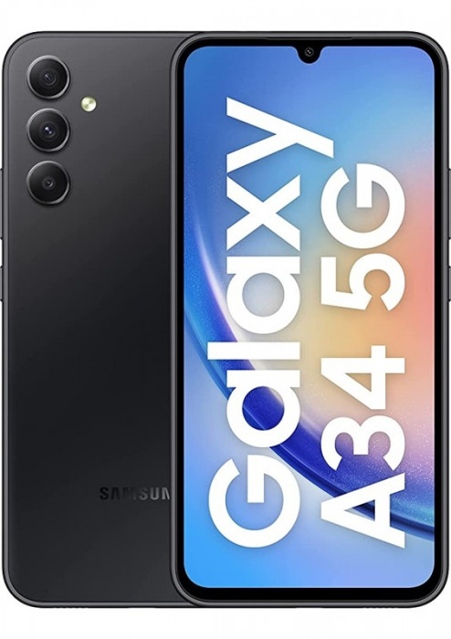 Смартфон Samsung Galaxy A34 5G 8/128GB Графитовый (Awesome Graphite) | Фото 1 из 9