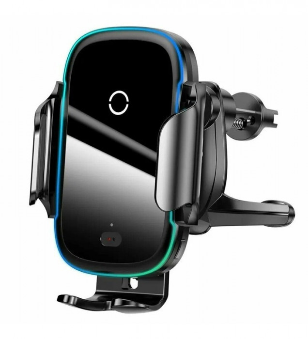Автомобильный держатель Baseus Light Electric Holder Wireless Charger с беспроводной зарядкой 15W WXHW03-01 Черный | Фото 6 из 6
