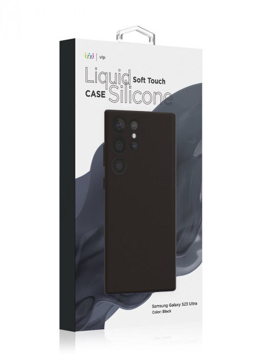 Чехол защитный VLP Silicone Case для Samsung Galaxy S23Ultra черный | Фото 3 из 4