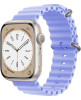 Ремешок для Apple Watch 42/44/45/49mm Ocean Band Голубой (с текстурой кожи)