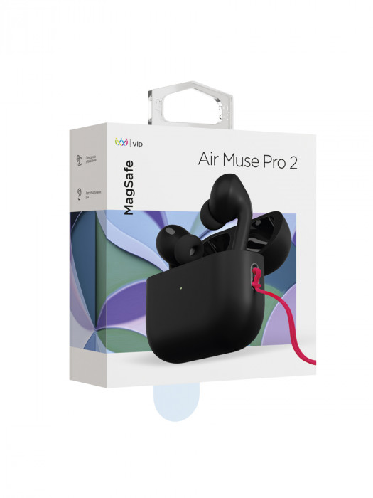 Наушники беспроводные с зарядным кейсом "vlp" Air Muse Pro 2 черные | Фото 3 из 4
