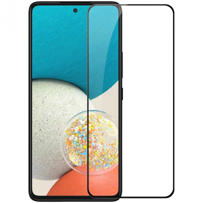 Защитное стекло для Samsung Galaxy A53 Thin Frame Full Glue с рамкой 0,33 мм 2,5D 9H Черное | Фото 1 из 2
