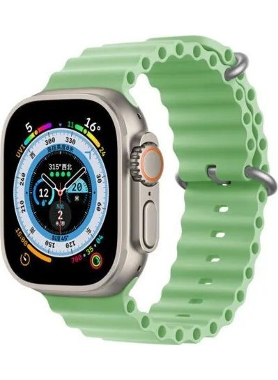 Ремешок для Apple Watch 42/44/45/49mm Ocean Band Зеленый (с текстурой кожи) | Фото 2 из 2