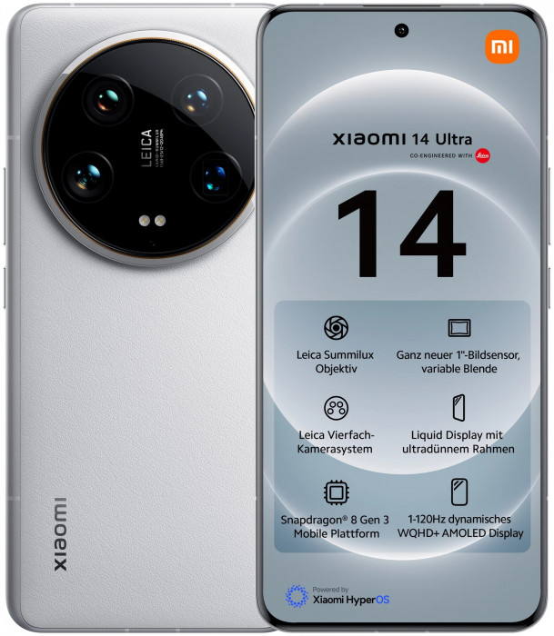 Смартфон Xiaomi 14 Ultra 16/512GB 5G Белый (White) | Фото 1 из 8