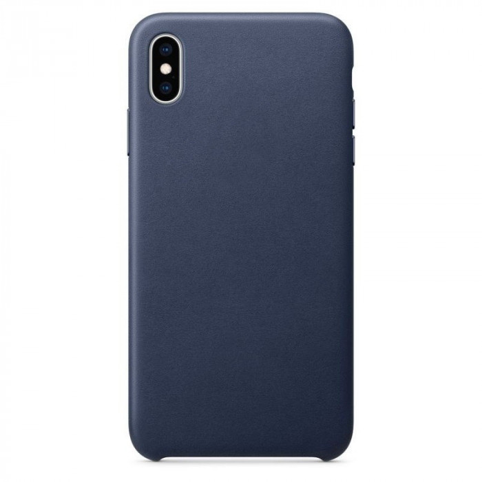 Чехол кожаный для iPhone XS Max Темно-синий | Фото 1 из 2