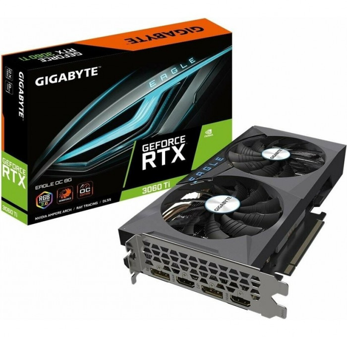Видеокарта GIGABYTE GeForce RTX 3060 Ti EAGLE OC 8G (rev. 2.0) (GV-N306TEAGLE OC-8GD), Retail | Фото 1 из 9