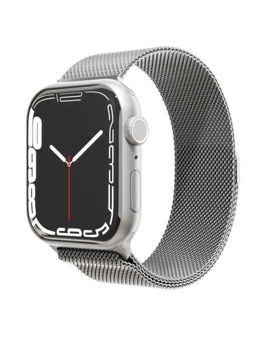 Ремешок из нержавеющей стали сетчатый VLP для Apple Watch 42/44/45 Серебристый | Фото 2 из 4