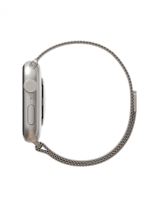 Ремешок из нержавеющей стали сетчатый VLP для Apple Watch 42/44/45 Серебристый | Фото 3 из 4