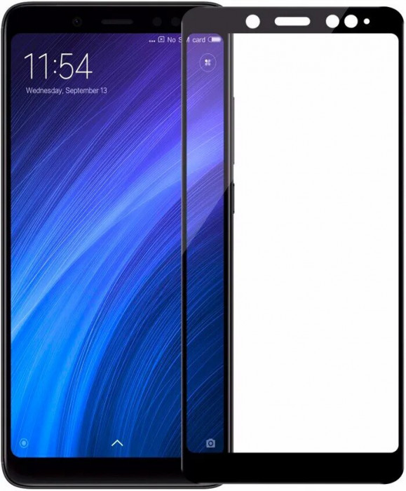 Защитное 3D стекло для Xiaomi Redmi Note 5 тех.пак Черное | Фото 1 из 2