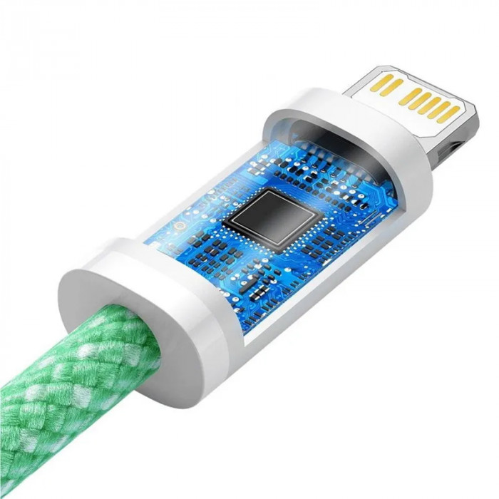 Кабель Baseus Dynamic Series Fast Charging Data Cable Type-C to Lightning 20W 1m Зеленый (CALD000006) | Фото 3 из 4