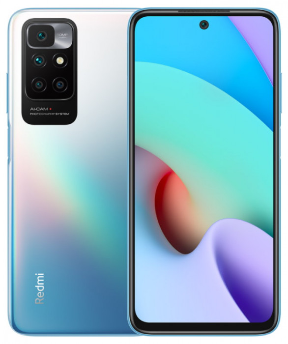 Смартфон Xiaomi Redmi 10 4/64GB Голубой (Blue) | Фото 1 из 4