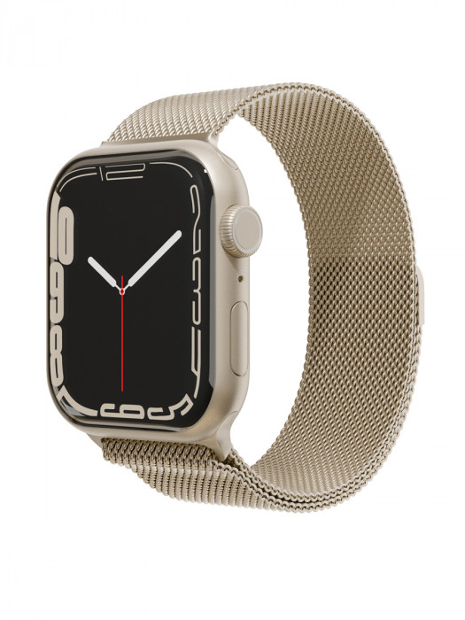 Ремешок из нержавеющей стали сетчатый VLP для Apple Watch 42/44/45 золотой | Фото 1 из 4