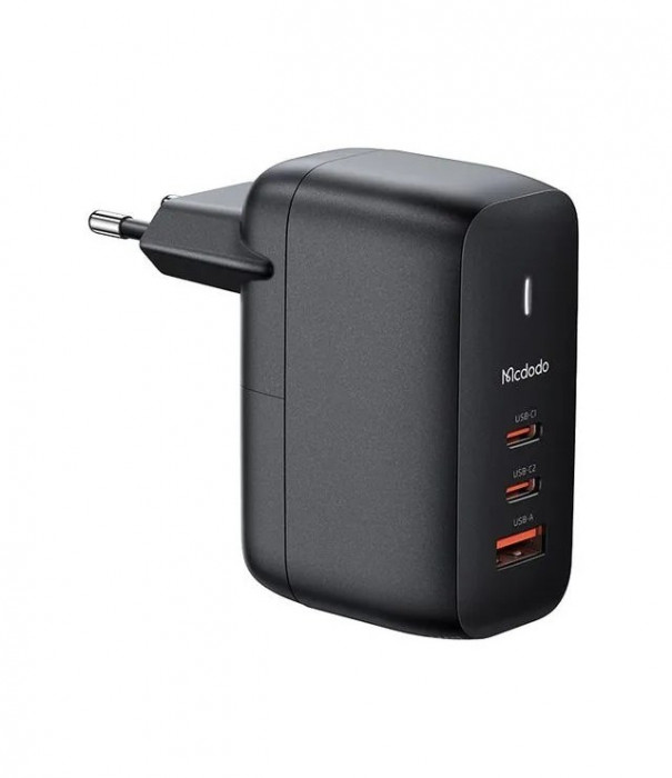 Зарядное устройство McDodo 65W Gan 3 Port Mini Fast Charger CH-0291 Черный | Фото 2 из 2