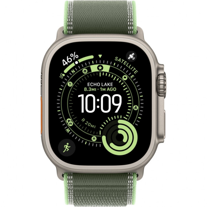 Умные часы Apple Watch Ultra 3 2025 49mm Natural Titanium Case with Green/Neon Trail Loop