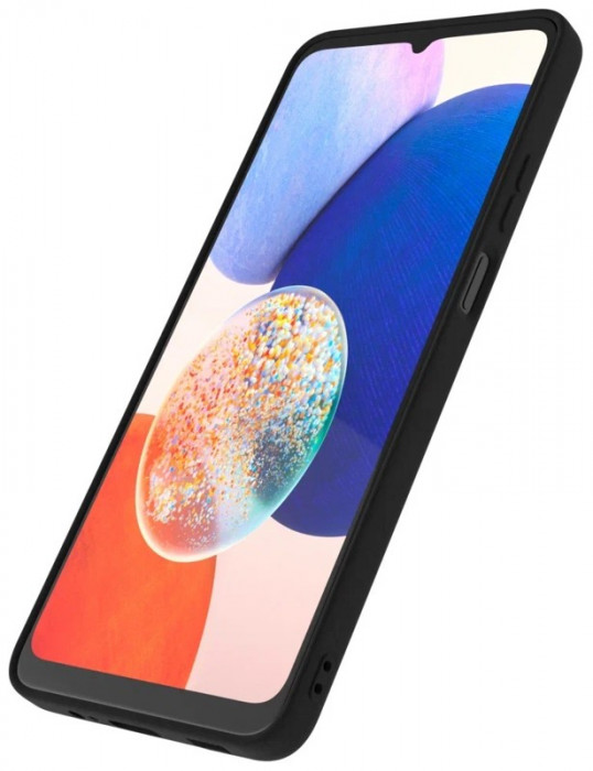 Чехол защитный VLP Silicone Case для Samsung Galaxy A14 черный | Фото 5 из 6