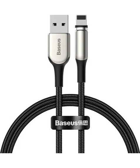 Магнитный кабель Baseus Zinc Magnetic Cable USB Lightning 1.5A 2m Черный | Фото 1 из 2