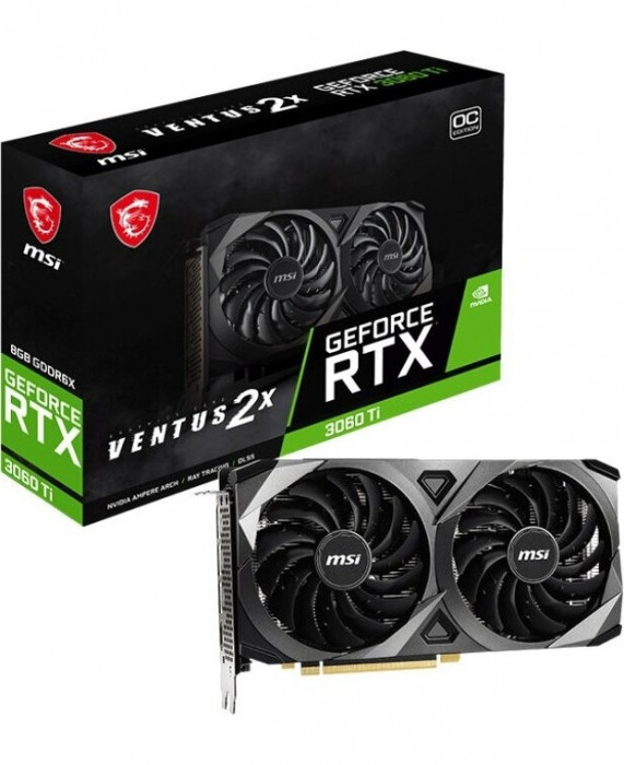 Видеокарта MSI GeForce RTX 3060 Ti VENTUS 2X 8GD6X OC, Retail | Фото 1 из 6