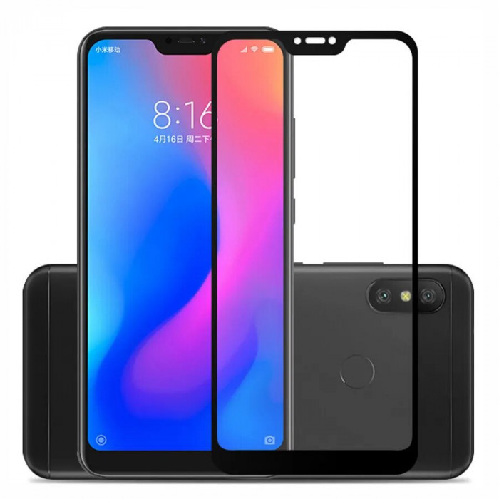 Защитное стекло 3D для Xiaomi Redmi Note 6 Pro Черное | Фото 1 из 2