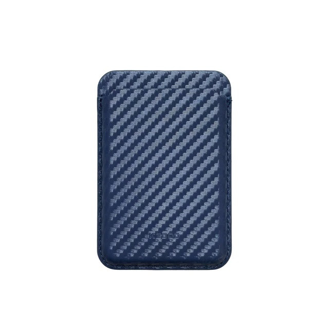 Кардхолдер K-DOO Leather Wallet MagSafe Carbon Синий | Фото 2 из 3