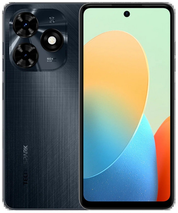 Смартфон Tecno Spark 20C 4/128GB Черный (Gravity Black) EAC | Фото 1 из 6