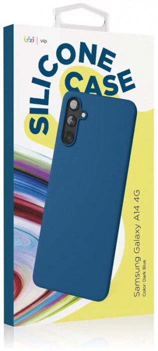 Чехол защитный VLP Silicone Case для Samsung Galaxy A14 темно-синий | Фото 3 из 6